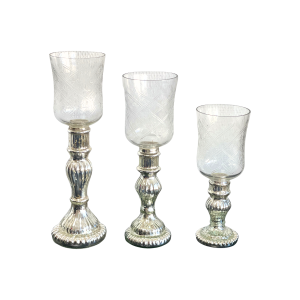 Glas Kerzenständer 3er Set 1